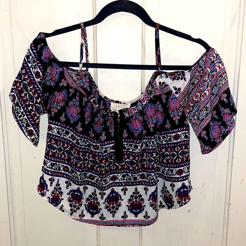 Pac Sun open shoulder blouse